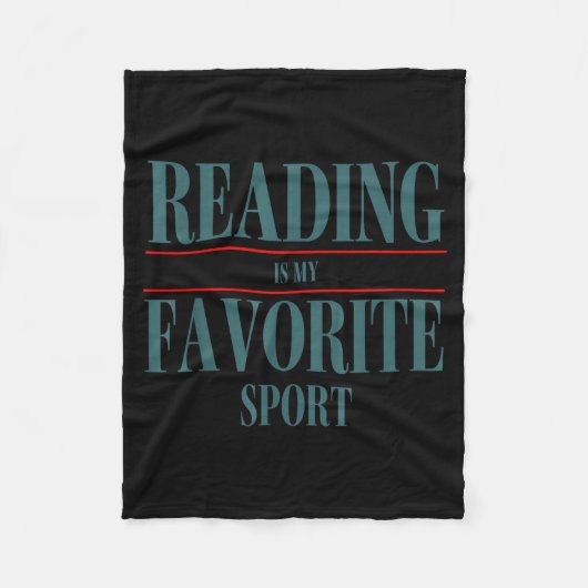 Funny Reading Is My Favorite Srt Book Lover Quote Fleece Deken (Voorkant)