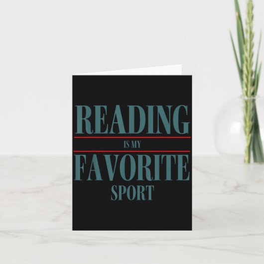Funny Reading Is My Favorite Srt Book Lover Quote  Kaart (Voorkant)