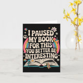 Funny Reading Quote For Bookworm And Librarian  Kaart (Gele Bloem)