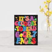 Funny Reading Six Seven It's A Good Day To Read 6 Kaart (Gele Bloem)
