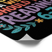 Funny Reading Six Seven Meme Book Lover 67 Teacher Poster (Hoek)