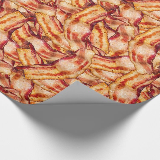 Funny Real Bacon Pattern Gag Gift Cadeaupapier (Hoek)