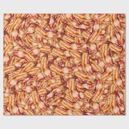 Funny Real Bacon Pattern Gag Gift Cadeaupapier (Vlak)