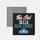 Funny Real Estate Agent Broker Realtor Cute House Magneet (Voorkant / Achterkant)
