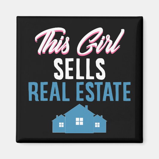 Funny Real Estate Agent Broker Realtor Cute House Magneet (Voorkant)