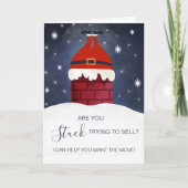 funny real estate agent Happy Christmas greetings  Kaart (Voorkant)