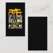 Funny Real Estate Agent Humor Property Broker Visitekaartje (Voorkant / Achterkant)