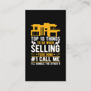 Funny Real Estate Agent Humor Property Broker Visitekaartje