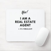 Funny Real Estate Agent Uniek Zwart-wit Muismat (Met muis)