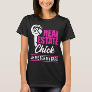 Funny Real Estate Chick Property Broker Women T-shirt