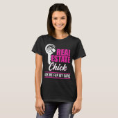 Funny Real Estate Chick Property Broker Women T-shirt (Voorkant volledig)
