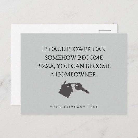 Funny Real Estate Farming House en Key Briefkaart (Voorkant / Achterkant)