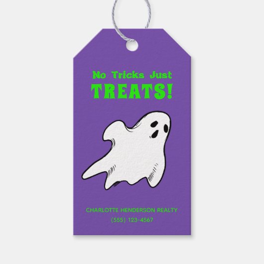 Funny Real Estate Ghost Halloween Gift Labels Cadeaulabel (Voorkant)