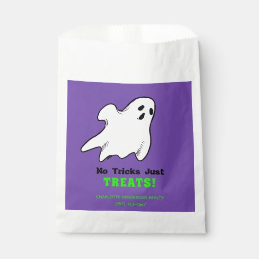 Funny Real Estate Ghost Halloween Treat Bedankzakje (Voorkant)