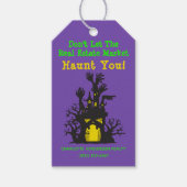 Funny Real Estate Haunted House Halloween Cadeaulabel (Voorkant)