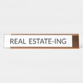 Funny Real Estate-ing Naam Bord | VOOR GEMACHTIGDE Bureau Naambordje (Voorkant)