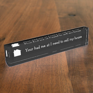 Funny Real Estate Kantoor Naambordje