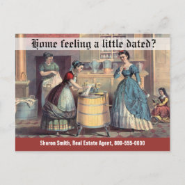 Funny Real Estate Marketing  vrouwen Briefkaart