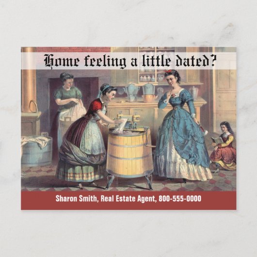 Funny Real Estate Marketing  vrouwen Briefkaart (Voorkant)