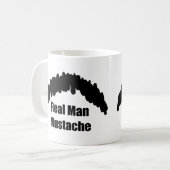 Funny Real Mannen Cookie Duster Mustache Koffiemok (Voorkant links)