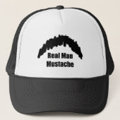 Funny Real Mannen Cookie Duster Mustache Trucker Pet (Voorkant)