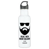 Funny Real Mannen Groei Beards Name Waterfles (Voorkant)