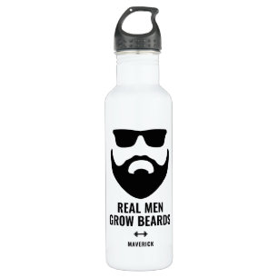 Funny Real Mannen Groei Beards Name Waterfles