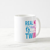 Funny real men twin word art koffiemok (Voorkant rechts)
