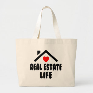 Funny Realtor Gift Real Estate Agent Broker Home Grote Tote Bag
