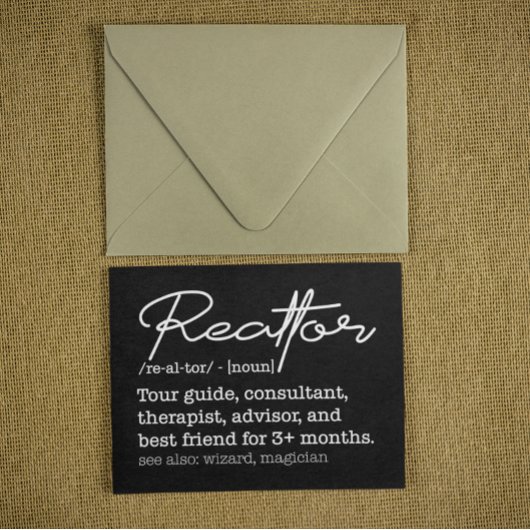 Funny Realtor Job Description Real Estate Humor Briefkaart