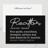 Funny Realtor Job Description Real Estate Humor Kaart (Voorkant / Achterkant)