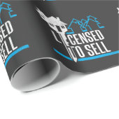 Funny Realtor met licentie voor verkoop van onroer Cadeaupapier (Rol Hoek)