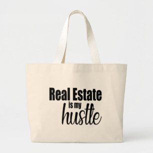 Funny Realtor Real Estate Agent Broker Hustle Grote Tote Bag
