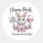 Funny Realtor Sticker Closing Deals Gift for Real (Voorkant)