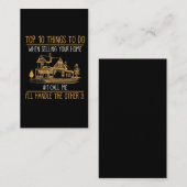 Funny Realtors House Seller Real Estate Agent Visitekaartje (Voorkant / Achterkant)