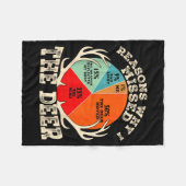 Funny Reasons I Missed The Deer Hunting Hunter Sea Fleece Deken (Voorkant (Horizontaal))