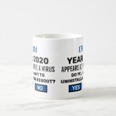 Funny Reboot 2020 Computer Geek Virus gevonden Koffiemok (Center)