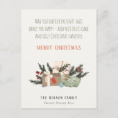 Funny Receive kerstcadeautjes maken je gelukkig Feestdagenkaart (Voorkant)