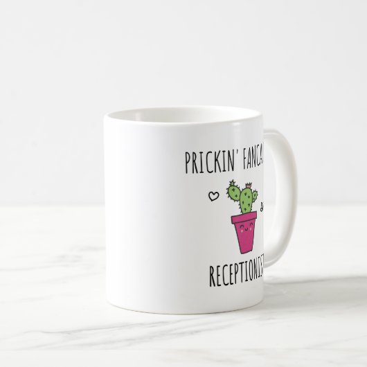 Funny Receptionist Gift Idea Koffiemok (Voorkant rechts)