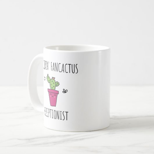 Funny Receptionist Gift Idea Koffiemok (Voorkant links)