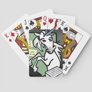 FUNNY RECEPTIONIST SECRETARIS UNICORN PLAYCARDS POKERKAARTEN