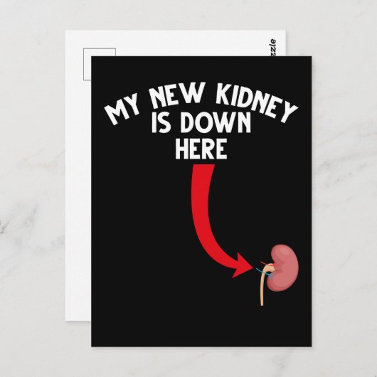 Funny Recipient Kidney Transplant Briefkaart (Voorkant / Achterkant)