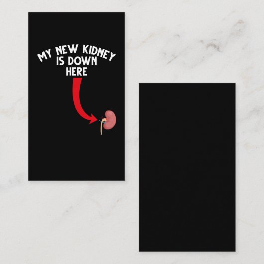 Funny Recipient Kidney Transplant Visitekaartje (Voorkant / Achterkant)