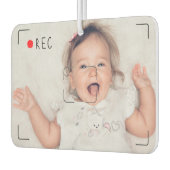 Funny Record Red Dot Aangepaste foto Luchtverfrisser (Links)