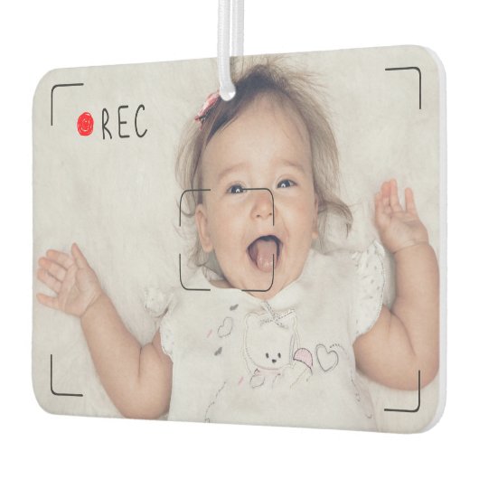 Funny Record Red Dot Aangepaste foto Luchtverfrisser (Links)