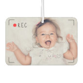 Funny Record Red Dot Aangepaste foto Luchtverfrisser (Voorkant)