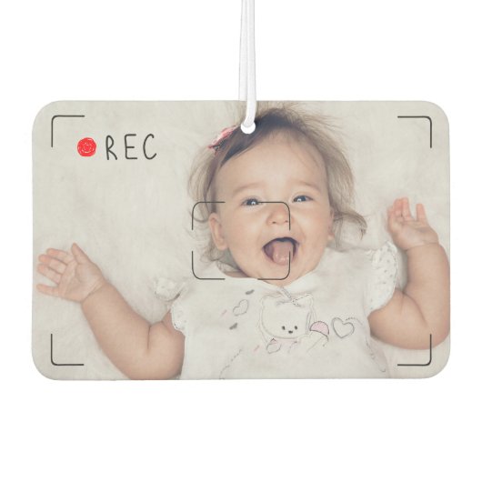 Funny Record Red Dot Aangepaste foto Luchtverfrisser (Voorkant)