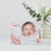 Funny Record Red Dot Custom Photo Briefkaart (Staand voorkant)