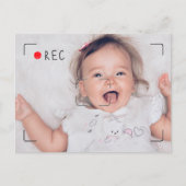 Funny Record Red Dot Custom Photo Briefkaart (Voorkant)