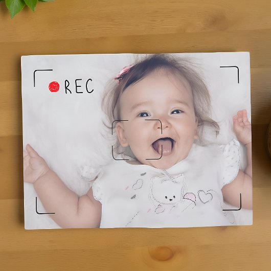 Funny Record Red Dot Custom Photo Briefkaart